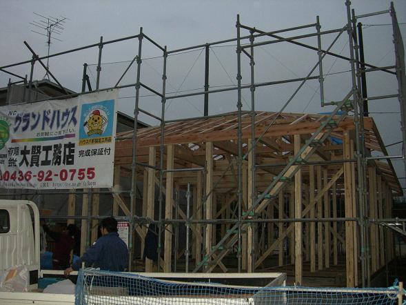 稲毛区N様店舗新築工事 上棟